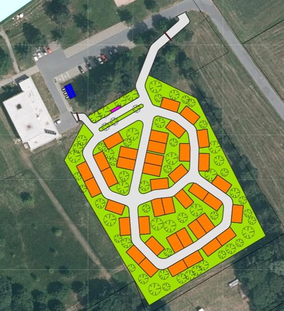 Planentwurf für den Bau von Wohnmobilstellplätzen in Wüstenselbitz